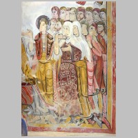 Saint-Aignan, photo culture.gouv.fr, Détail de la résurrection de Lazare, un apôtre, Marthe, Marie et plusieurs autres personnages.jpg